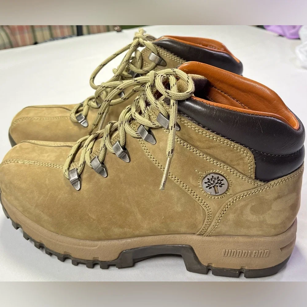 Timberland Woodland Brown Nubuck Tan Hiking Boots - 7.5